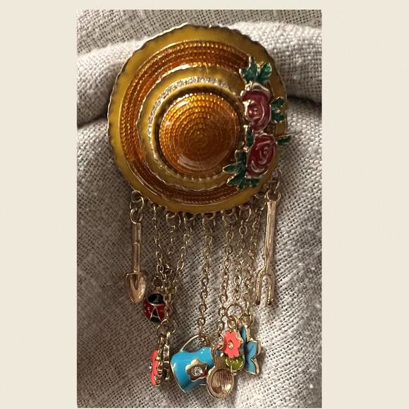 Garden Hat Pendant Necklace • Enamel Charms - Picture 9 of 9